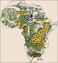 Схема вышивки крестом "The Continents Africa"