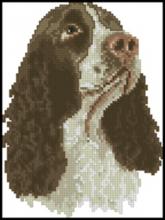 Схема вышивки крестом "Springer Spaniel"