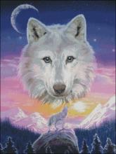 Схема вышивки крестом "Mountain Wolf"
