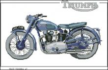 Схема вышивки крестом "1949 Triumph 6T"
