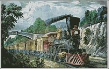 Схема вышивки крестом "The Express Train"