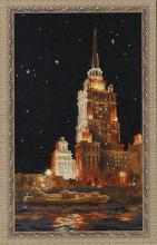 Схема вышивки крестом "Ночной город"