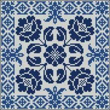 Схема вышивки крестом "Pillow 30 Blue China"