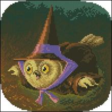 Схема вышивки крестом "Owl Pillow"