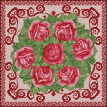 Схема вышивки крестом "Victorian Roses"