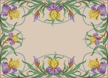 Схема вышивки крестом "Iris Table Runner"