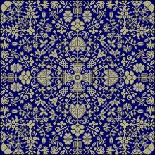 Схема вышивки крестом "Quaker Floral Puzzle"