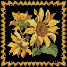 Схема вышивки крестом "Pillow Sunflowers"