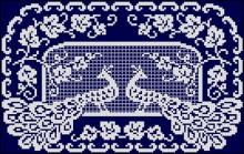Схема вышивки крестом "Peacocks Lace"