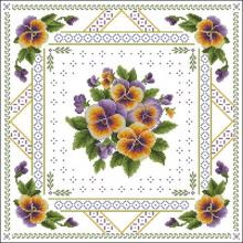 Схема вышивки крестом "Special Pansies"