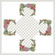 Схема вышивки крестом "Rose Tablecloth"