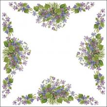 Схема вышивки крестом "Violets Tablecloth"