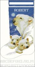 Схема вышивки крестом "Polar Bear Stocking"