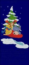 Схема вышивки крестом "Winnie the Pooh Christmas -Stocking"