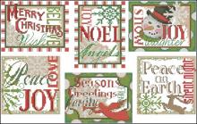Схема вышивки крестом "Christmas Sayings Ornaments"