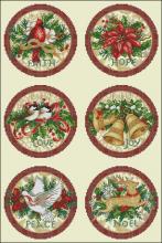 Схема вышивки крестом "Old World Holiday Ornaments"
