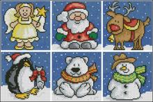 Схема вышивки крестом "Christmas Buddies"
