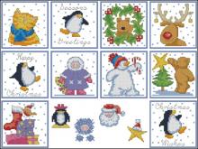 Схема вышивки крестом "Christmas Card-Gift tag Design"