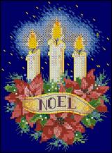 Схема вышивки крестом "Candlelit Noel Ornament"