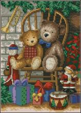 Схема вышивки крестом "Cristmas Teddies"