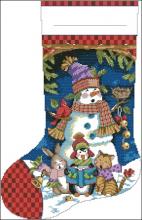 Схема вышивки крестом "Cute Carolers Stocking"