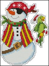 Схема вышивки крестом "Pirate snowman"