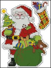 Схема вышивки крестом "Santa here"