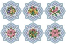 Схема вышивки крестом "Snowflake elegance ornament"