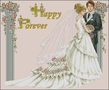 Схема вышивки крестом "41107 Happy Wedding"