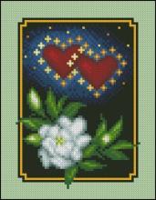 Схема вышивки крестом "Gardenia for Valentine"