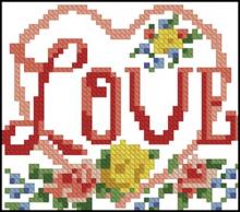 Схема вышивки крестом "Love #02/03"