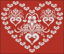 Схема вышивки крестом "Cuore tirolese"