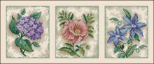 Схема вышивки крестом "Floral Beauty Trio 35033"