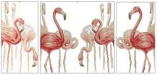 Схема вышивки крестом "Триптих FLAMINGO"