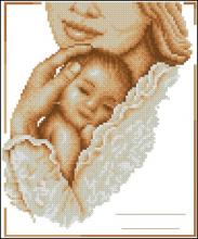 Схема вышивки крестом "Mather And Baby"