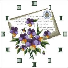 Схема вышивки крестом "Reloj Pensamientos"