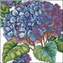 Схема вышивки "Barbara Baatz Hydrangea Pillow"