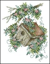 Схема вышивки "Birdhouse Pillow"