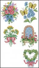 Схема вышивки "Dimensions 00212 Garden Quickies 1-5"