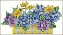 Схема вышивки "JCD 1226 Hydrangea in Pot"