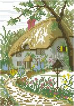 Схема вышивки крестом "Permin 12-4155 Thatched Country Cottage"