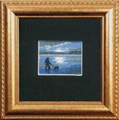 Схема вышивки "Permin 14-1121 Man with dog"