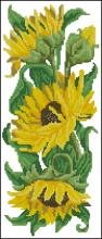 Схема вышивки "Sunflowers panel"