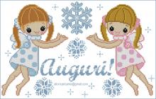 Схема вышивки крестом "Amiche - Auguri!"