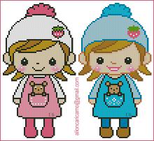 Схема вышивки крестом "Amiche"