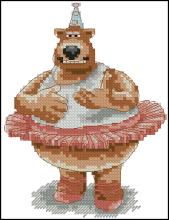 Схема вышивки крестом "Alvin The Dancing Bear"