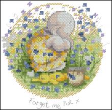 Схема вышивки крестом "Forget Me Not"