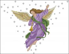Схема вышивки крестом "Angel With Horn"