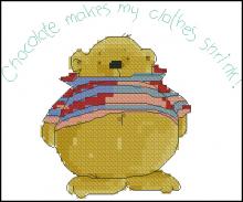 Схема вышивки крестом "Chocolate Makes My Clothes Shrink!"