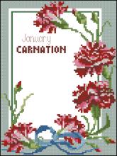 Схема вышивки крестом "January Carnation"
